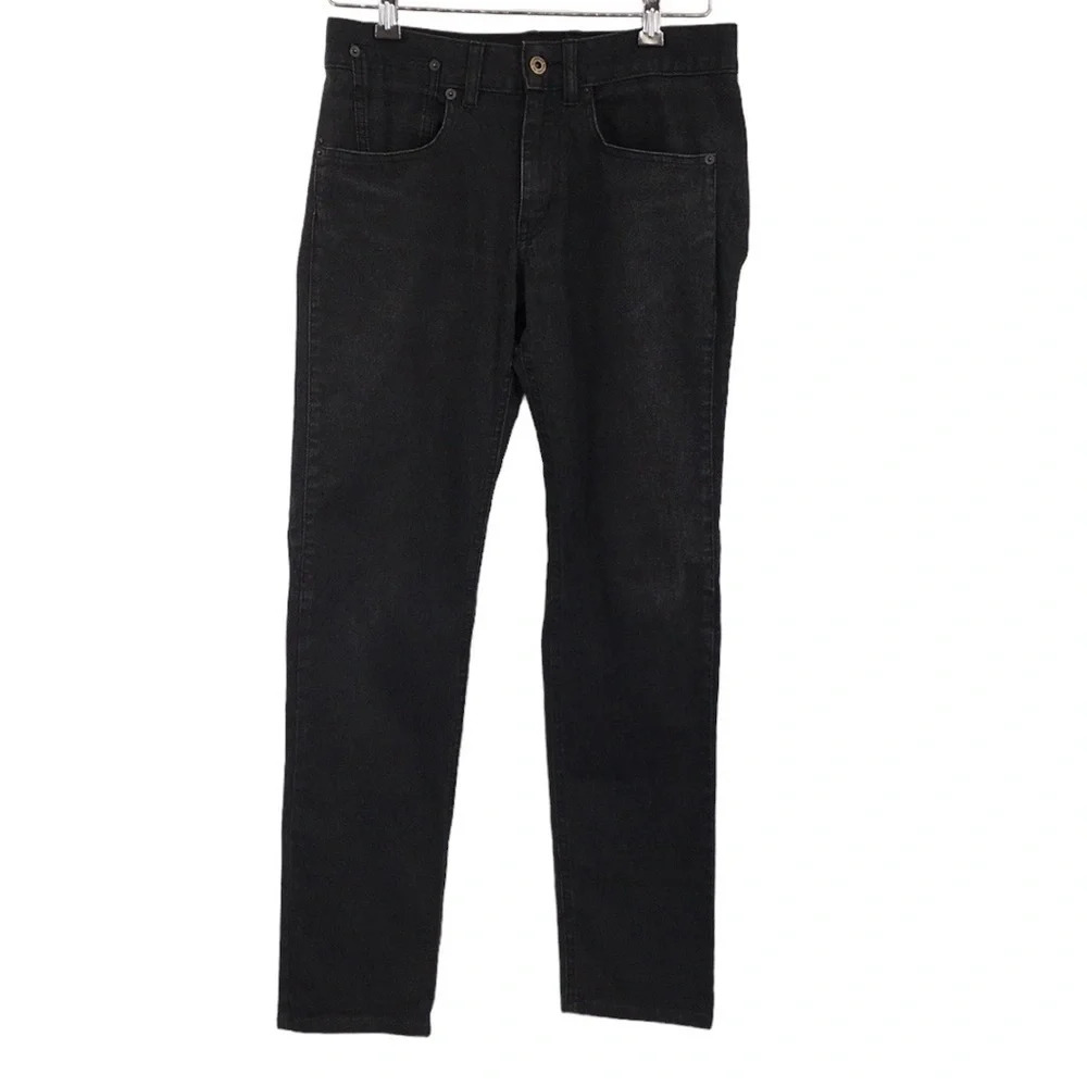 Love Moschino Jeans Womens 29 Faded Black Cotton Denim Straight Leg Stretch